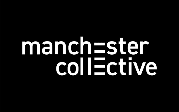 black and white logo of Manchester collective